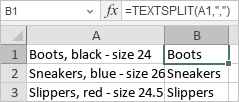 TEXTSPLIT Function